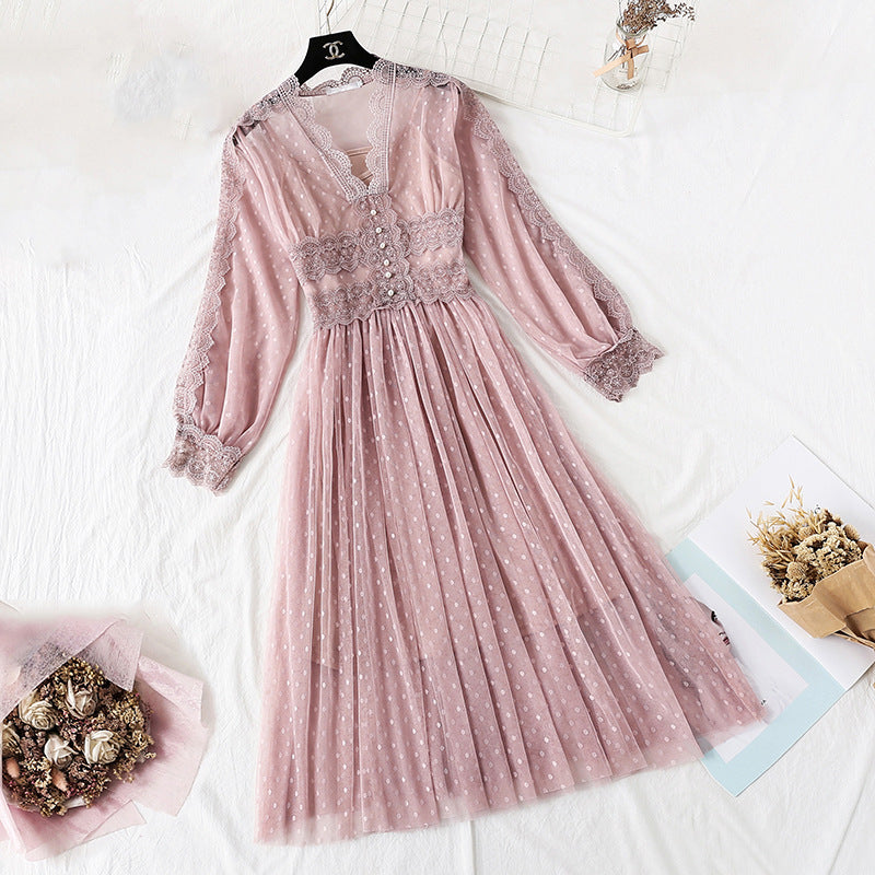 Lace mesh dress