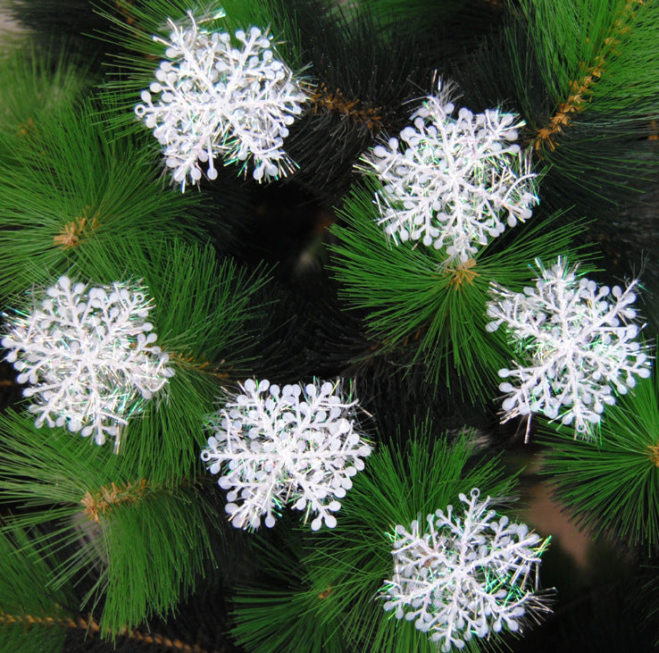 Window Scene Arrangement Tree Pendant Christmas Snowflake