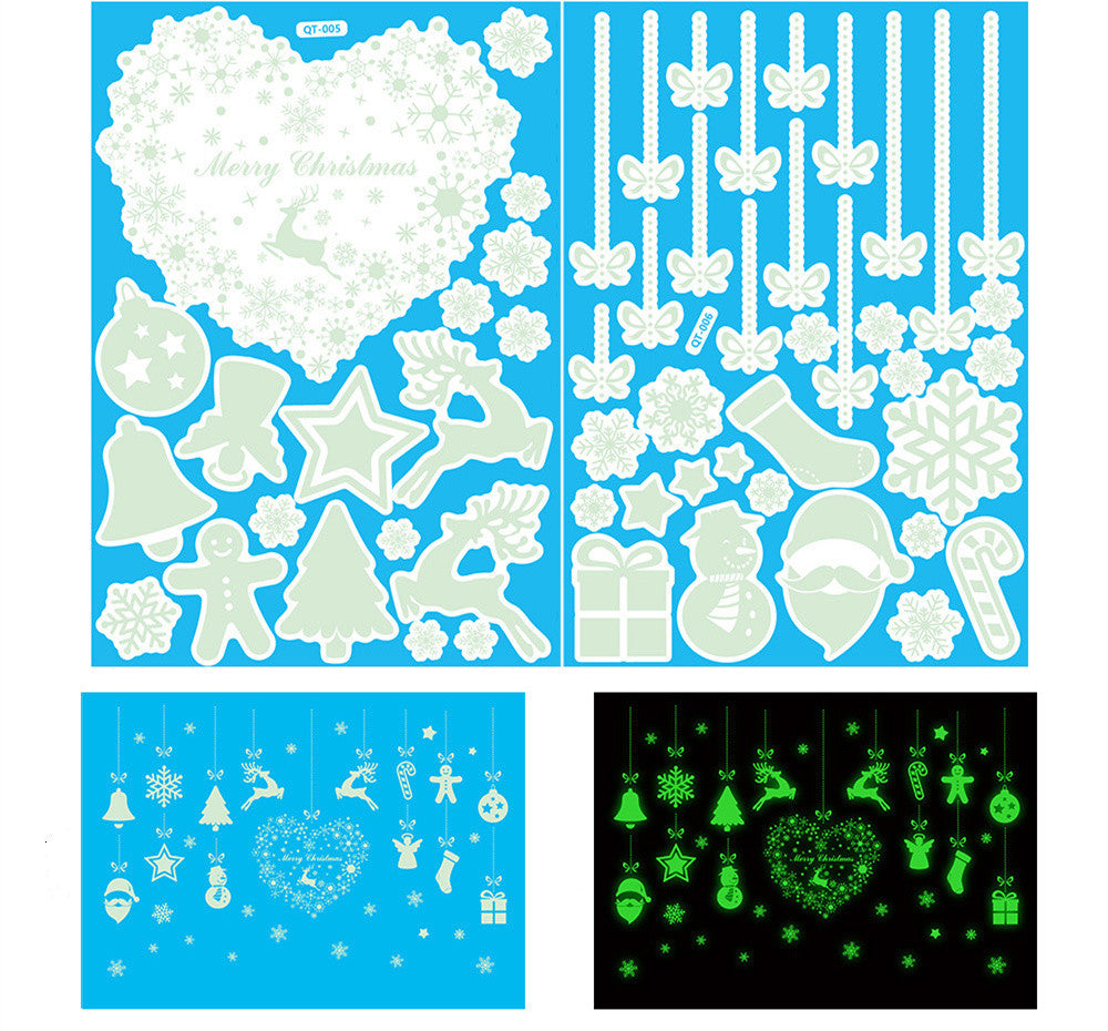 Luminous Christmas Decoration Snowflake Window Stickers