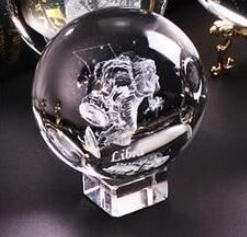 Laser Engraved Zodiac Crystal Ball