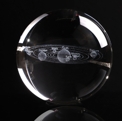 3D Solar System Crystal Ball