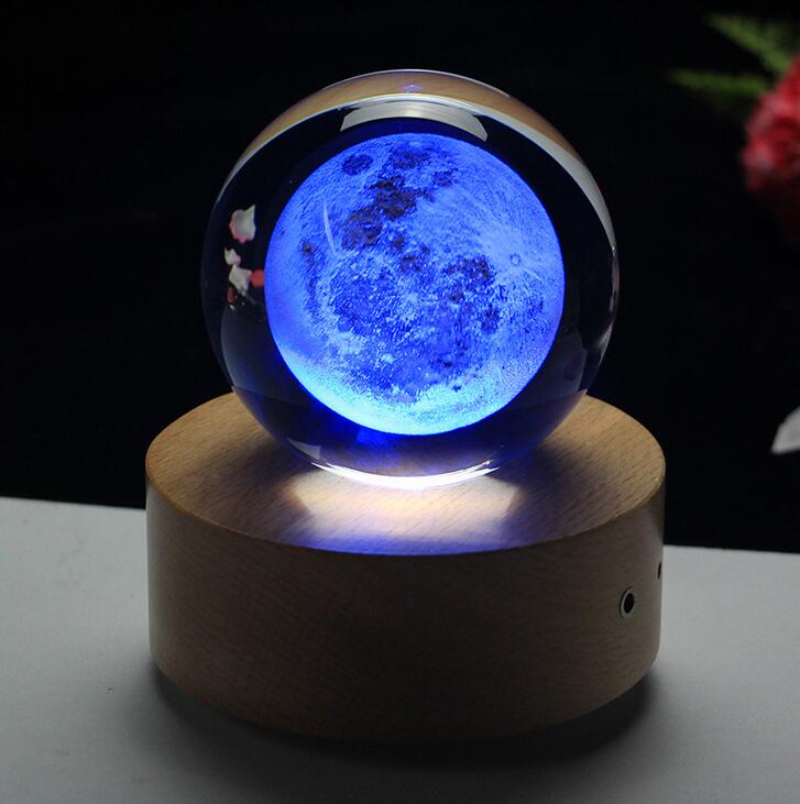 Moon Crystal Ball 3D Laser Home Decoration Accessories