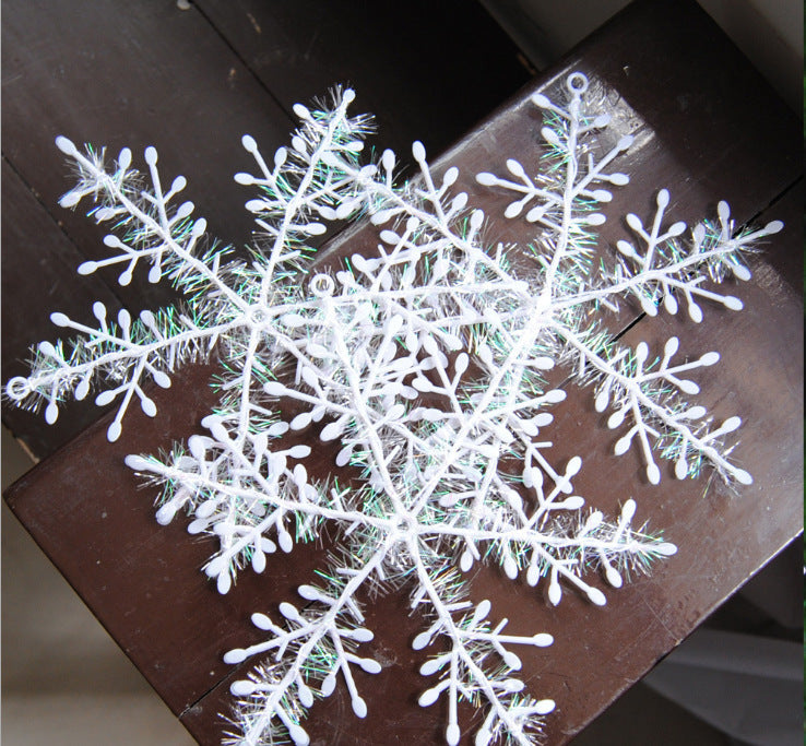 Window Scene Arrangement Tree Pendant Christmas Snowflake