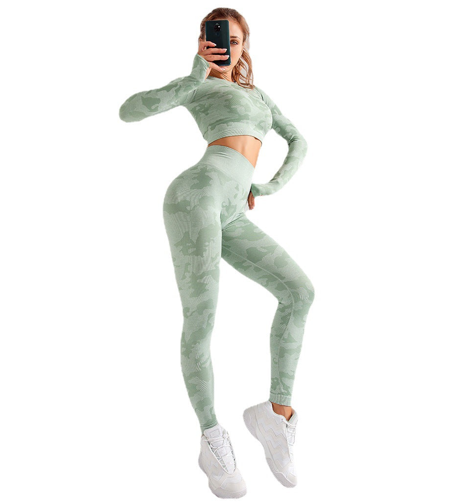 Long Sleeve Bra And Trousers Sports Suit