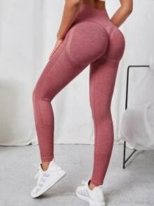 Ga Fitness Base Peach Hip Multicolor Women's Knitted Seamless Pants