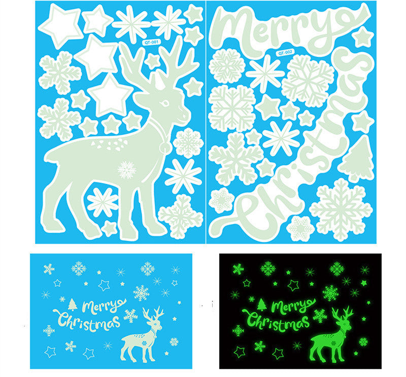 Luminous Christmas Decoration Snowflake Window Stickers