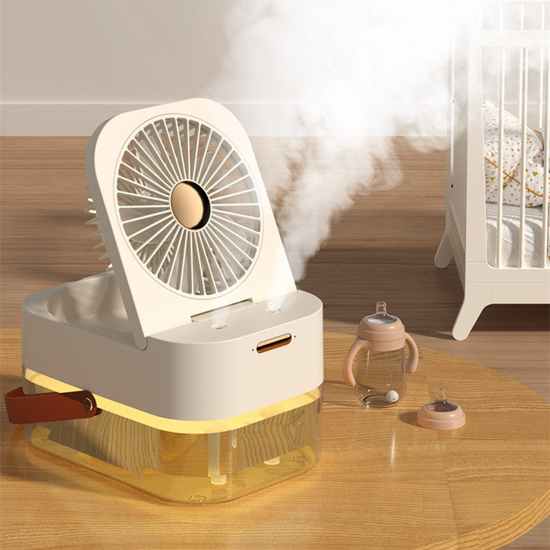 Humidifier Spray Fan Portable Fan Air Cooler Air Humidifier USB Mist Fan Desktop Fan With Night Light For Summer Home Appliance