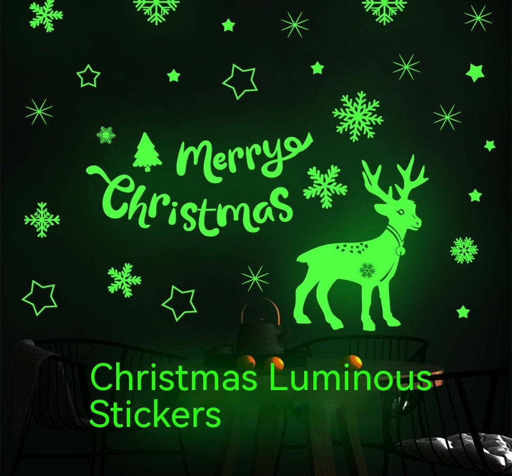 Luminous Christmas Decoration Snowflake Window Stickers