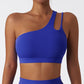 Irregular Strap Oblique One Shoulder Shockproof Yoga Bra