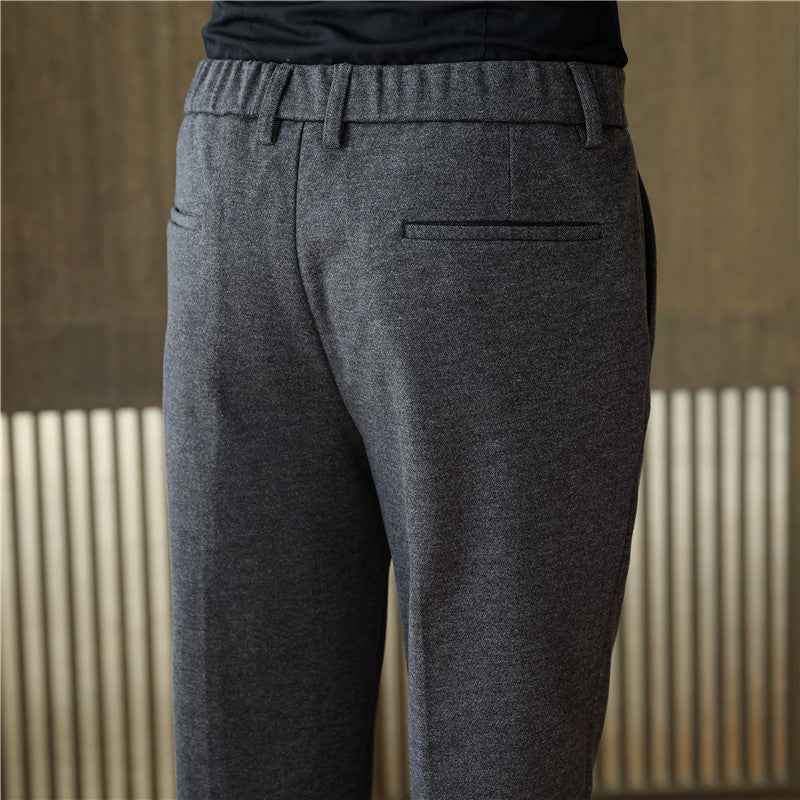 Men's Brushed Heavy Woolen Casual Pants