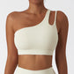 Irregular Strap Oblique One Shoulder Shockproof Yoga Bra