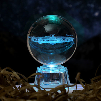 Transparent Luminous Crystal Ball Tabletop Ornament