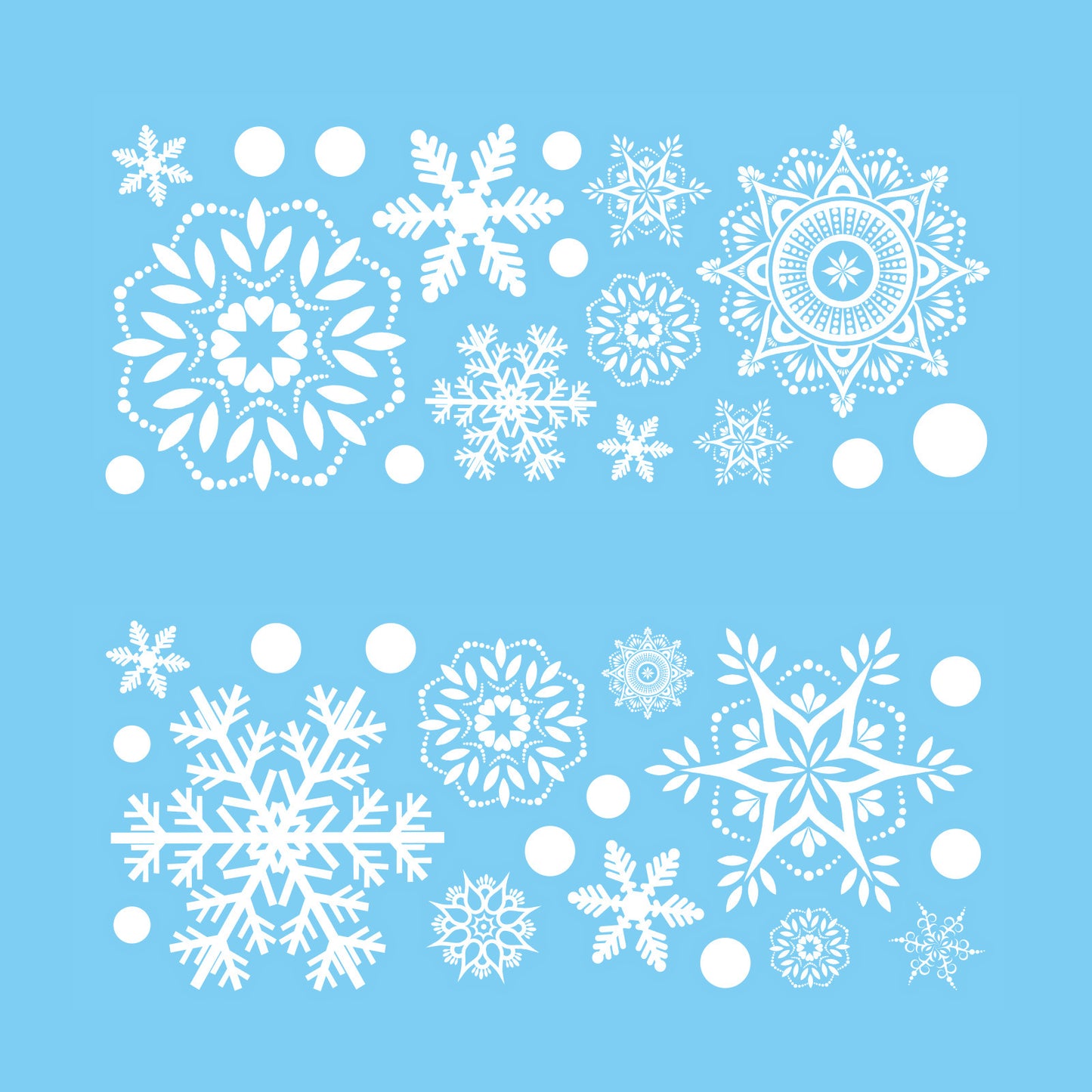 Snowflake Christmas Glass Window Electrostatic Stickers