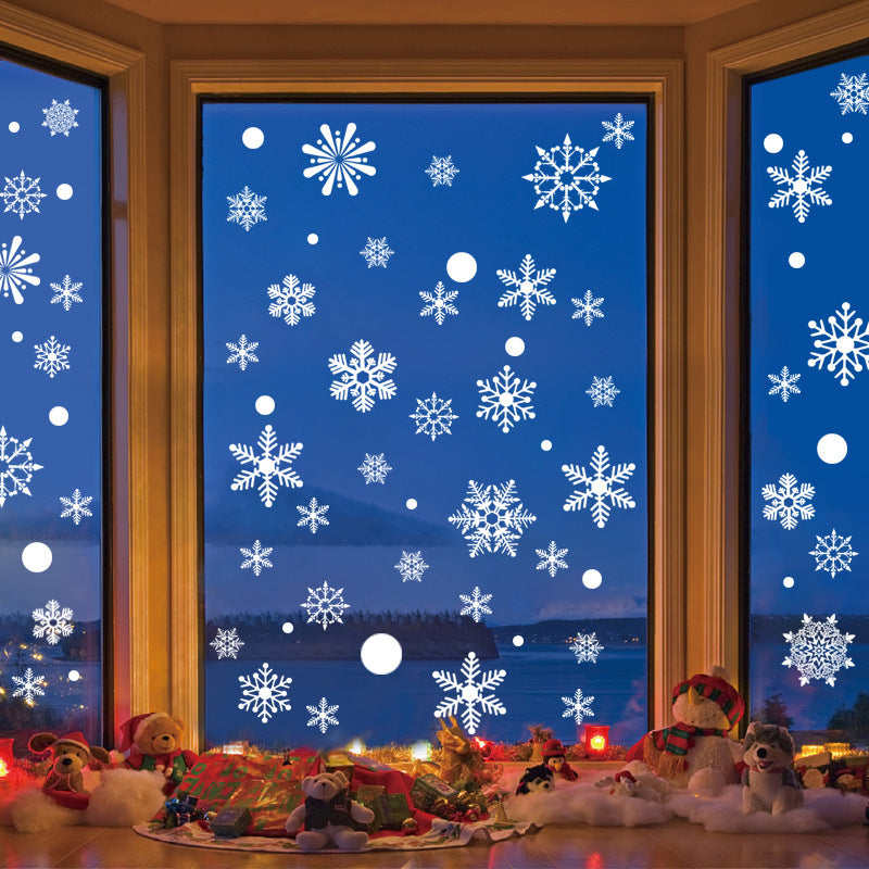 Snowflake Christmas Glass Window Electrostatic Stickers