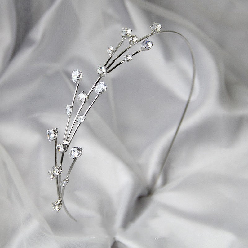 Zircon Willow Branch Rhinestone Thin Headband