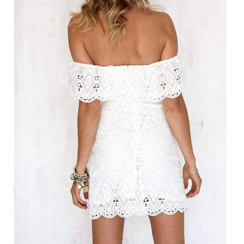 Lace white dress