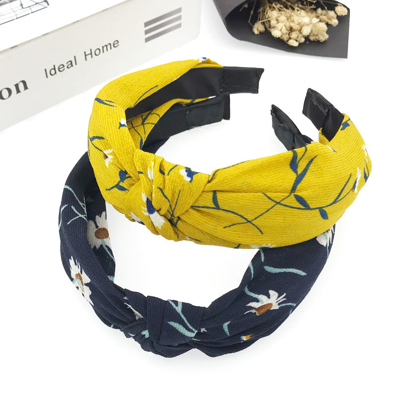 Trendy Headband Women's Fabric Printed Hair Accessories