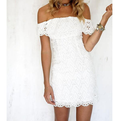 Lace white dress