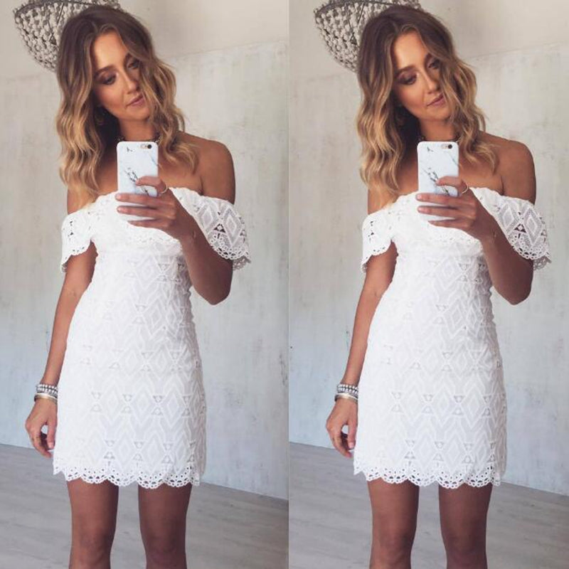 Lace white dress