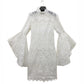 Cross-border European And American Women's Lace Embroidery Flared Sleeve Dress