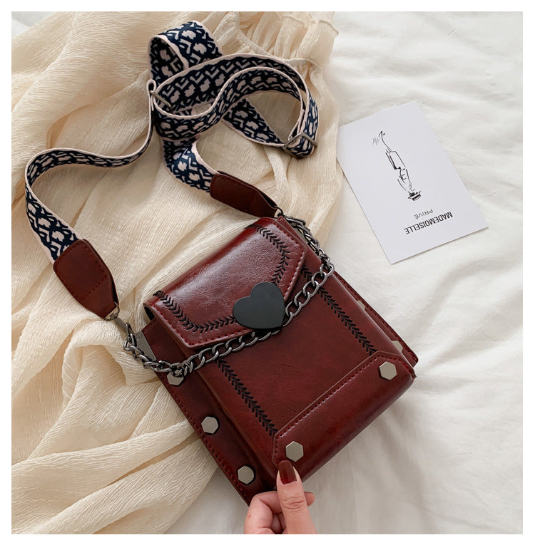 Single Shoulder Messenger Bag Pu Ladies Small Square Bag