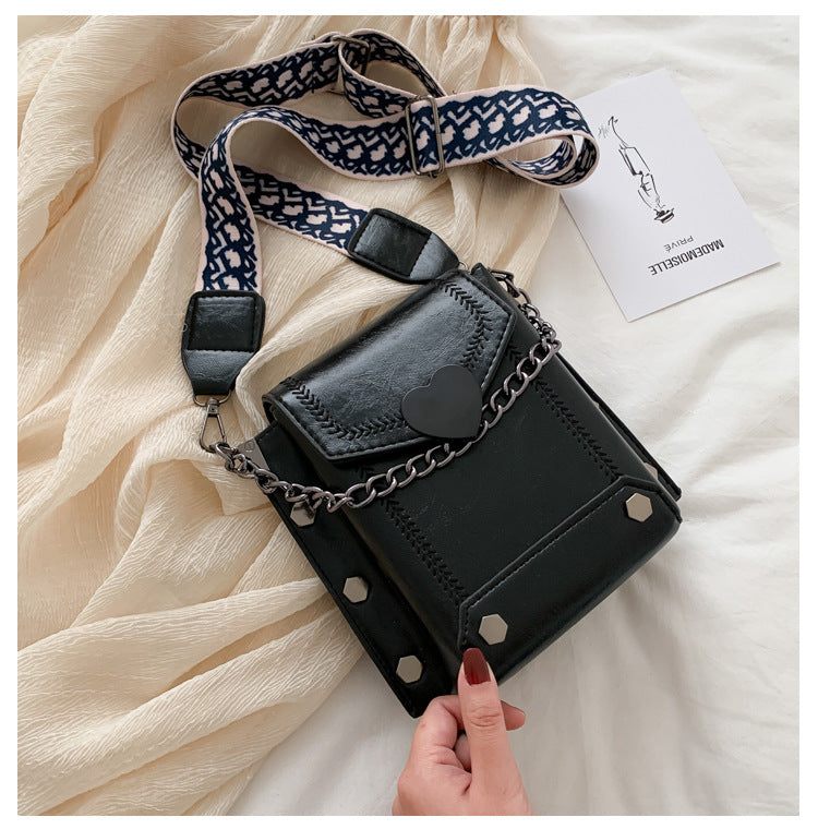 Single Shoulder Messenger Bag Pu Ladies Small Square Bag