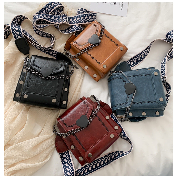 Single Shoulder Messenger Bag Pu Ladies Small Square Bag