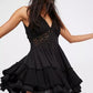 Holiday Beach Dress Lace Halter Dress With Lace