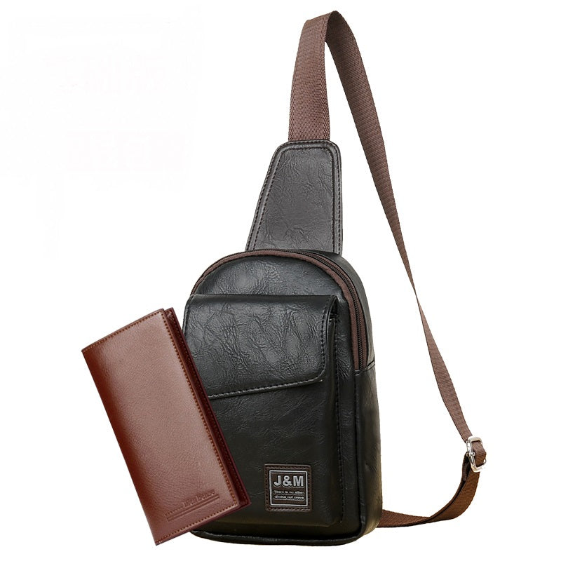 Men's Fashion Retro PU Shoulder Messenger Bag