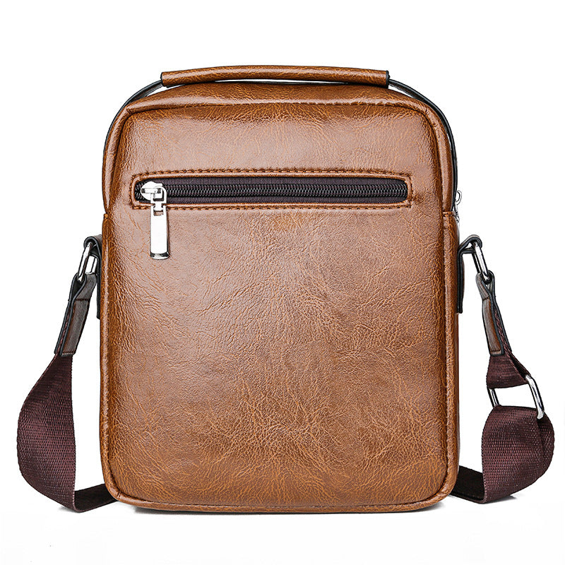 Men's Messenger Bag PU Vertical Fashion Satchel Bag