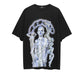 Metal Cyber Print Short-Sleeved T-Shirt