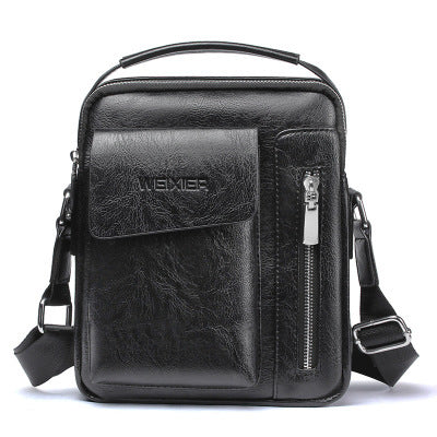 Men's Messenger Bag PU Vertical Fashion Satchel Bag