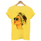 Woman Head Print Short Sleeve Round Neck Short Sleeve T-shirt