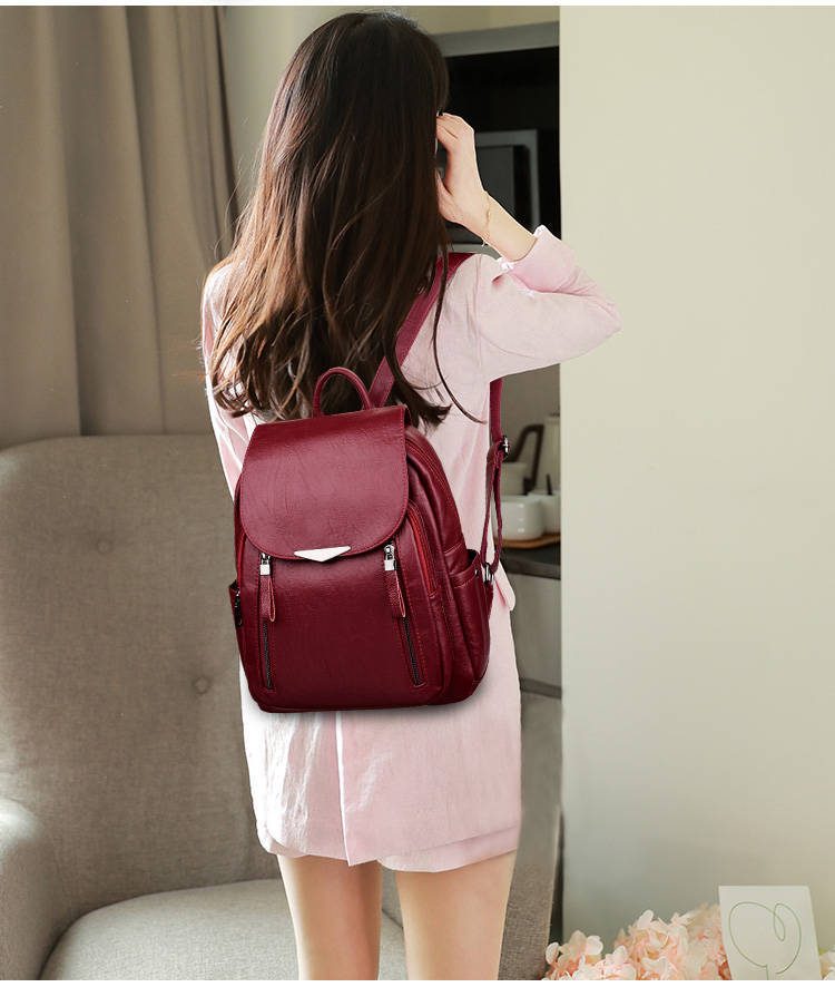 Wild fashion casual PU backpack