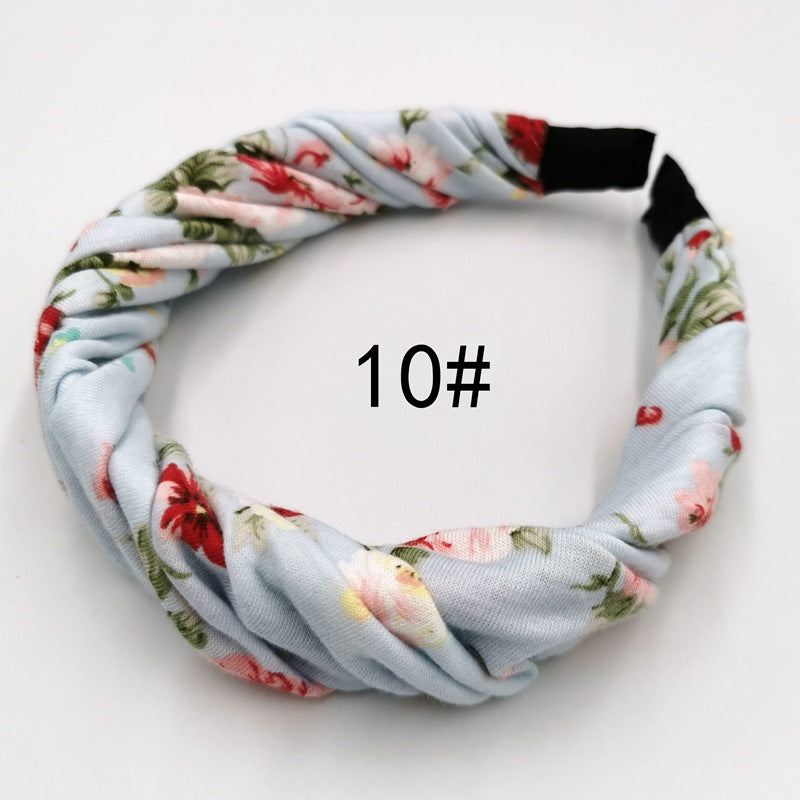 Popular Soft Polyester Cotton Wrinkled Hair Band