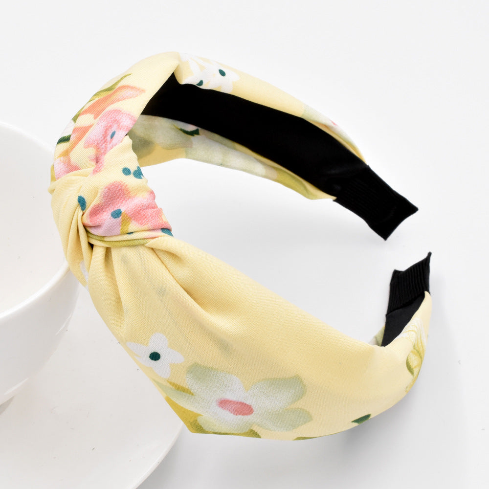 Mori Knotted Retro Flowers Hairband Girls