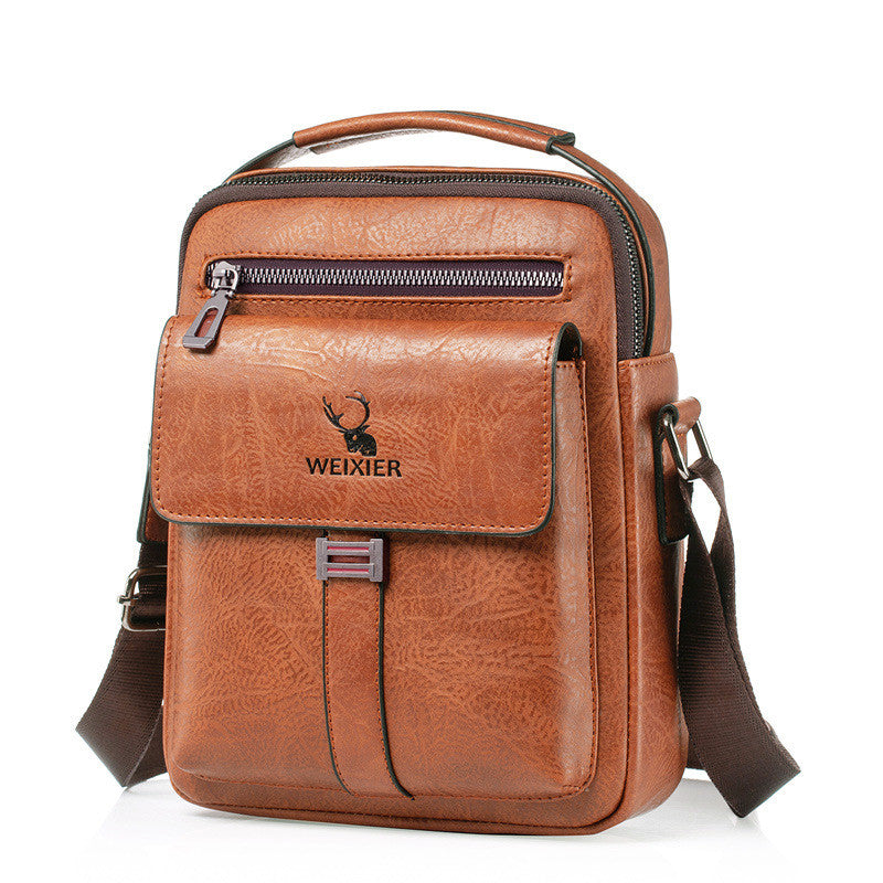 Pu Men's Messenger Bag Trendy Retro