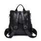 PU stitching leather waterproof backpack