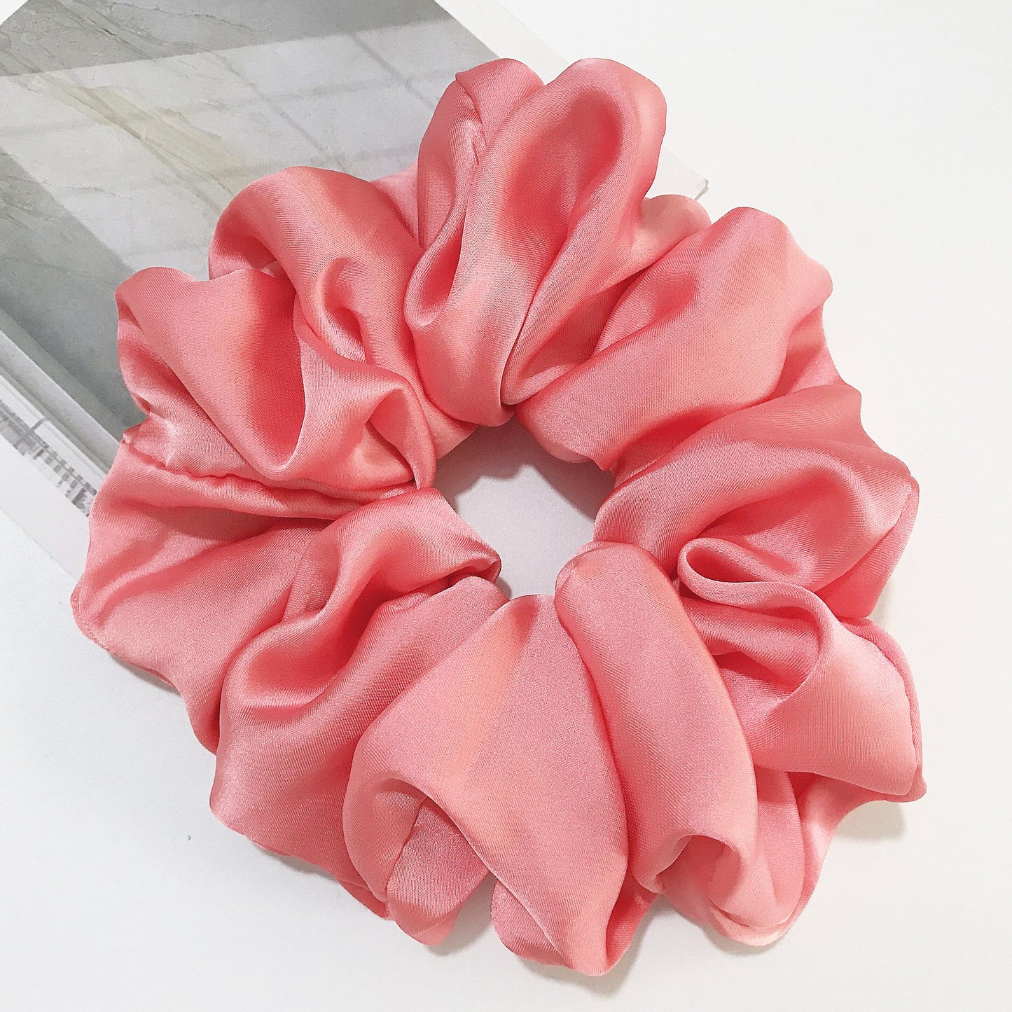 Oversized Smooth Satin Large Intestine Circle Hair Tie