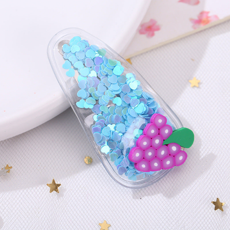 Korean Children's Hair Accessories Sequined Quicksand