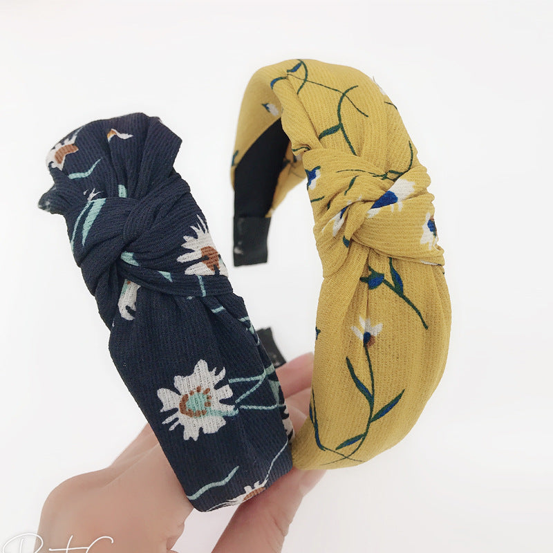 Trendy Headband Women's Fabric Printed Hair Accessories