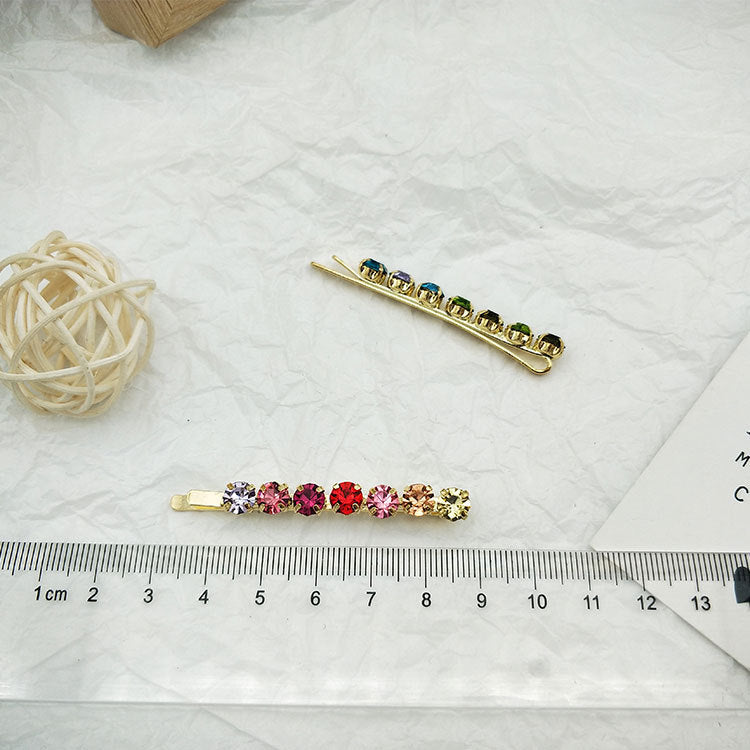 Vintage Geometric Metal Acrylic Resin Hair Clip