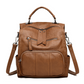 Backpack multi-purpose backpack soft face PU leather backpack