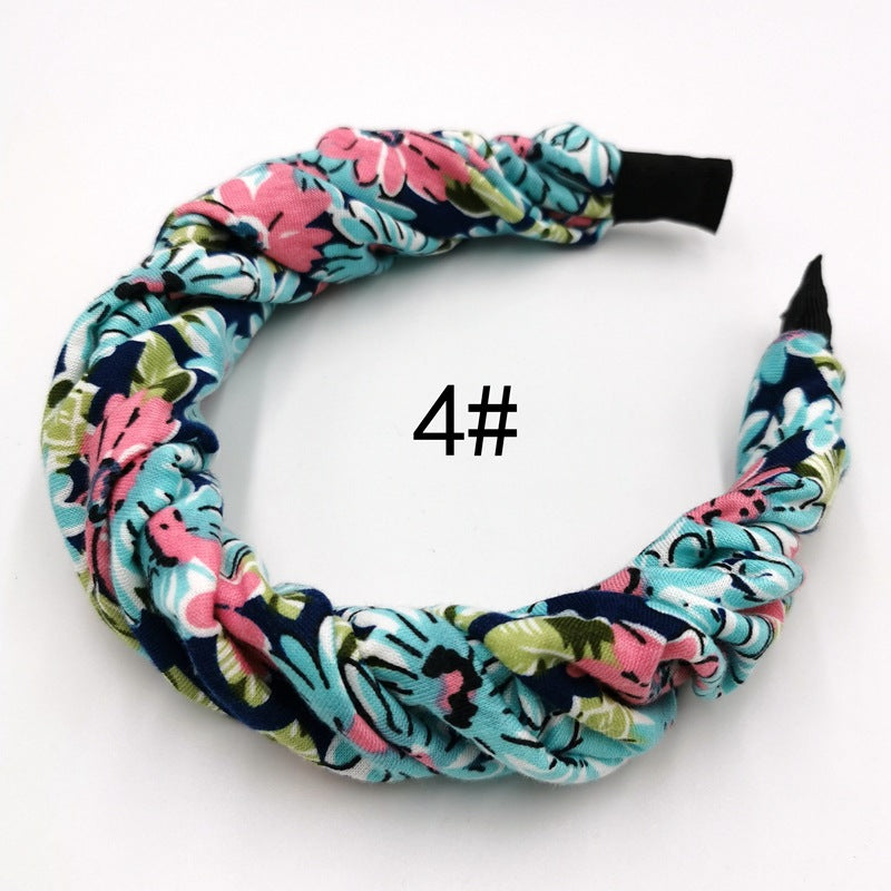 Popular Soft Polyester Cotton Wrinkled Hair Band