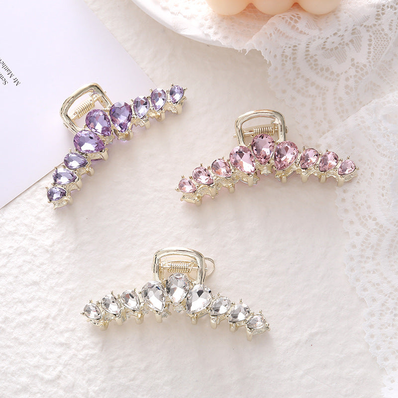 Light Luxury Medium Size Grip Female Crystal Elegant Fashion