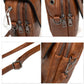 Vintage oil wax PU leather lady shoulder messenger bag