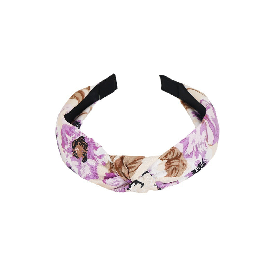 Ethnic Flowers And Plants Hairband Women Go Out Wild Cross