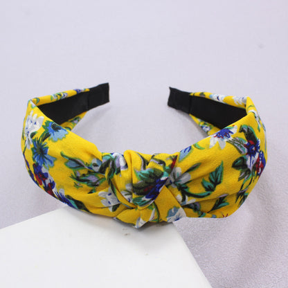 New Retro Hair Headband Temperament Trend Fabric Wide Edge