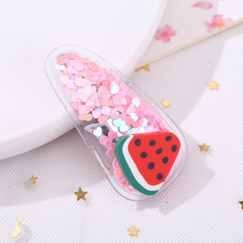 Korean Children's Hair Accessories Sequined Quicksand