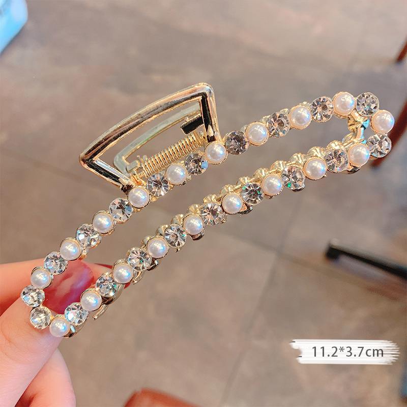 Metal Clip Large Elegant Pearl Hairpin